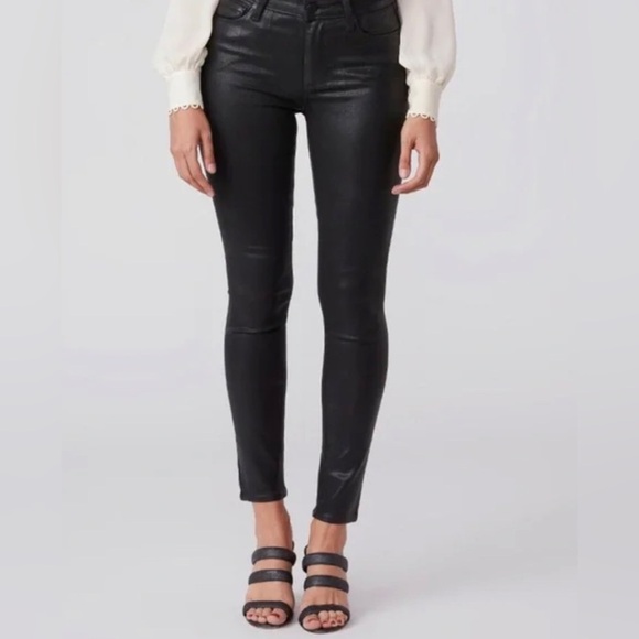 Paige Hoxton Ankle Jean Petite Black Fog Lux Coating Size 29 NWT - Picture 4 of 6